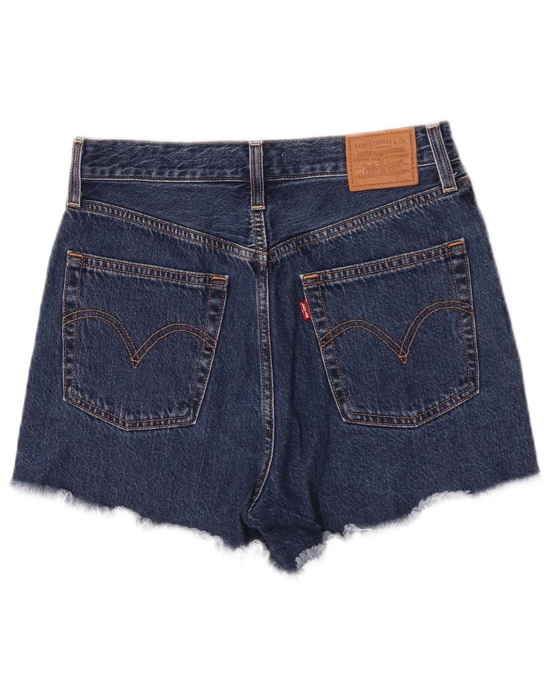 Levi's Damen Ribcage Denim Shorts W29 Mittelblaue Baumwolle