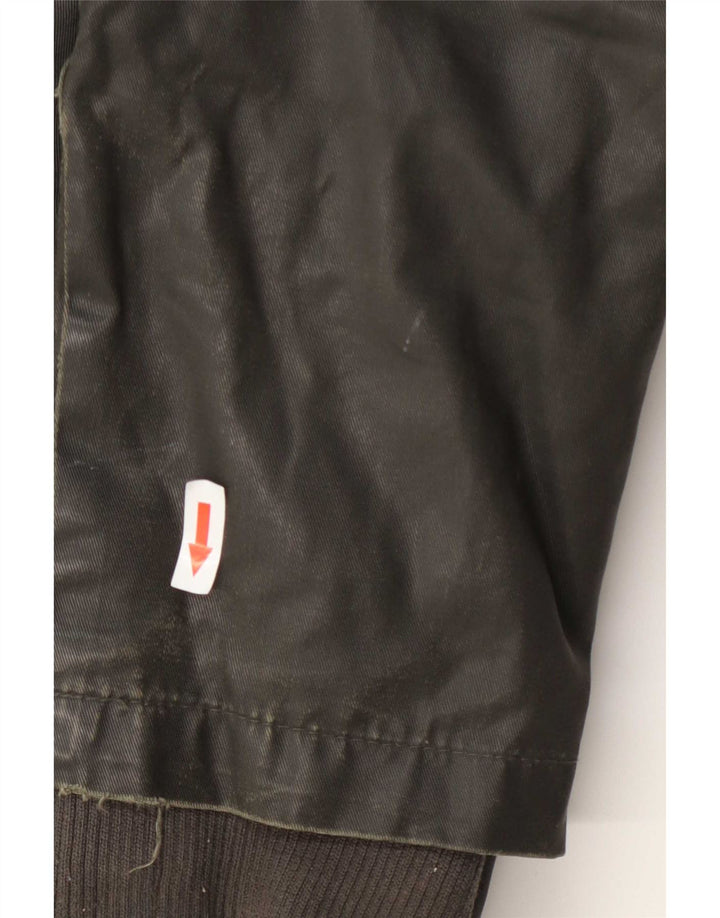 Threadbare Herren-Jacke aus gewachster Baumwolle mit Kapuze, Größe 40, Grün