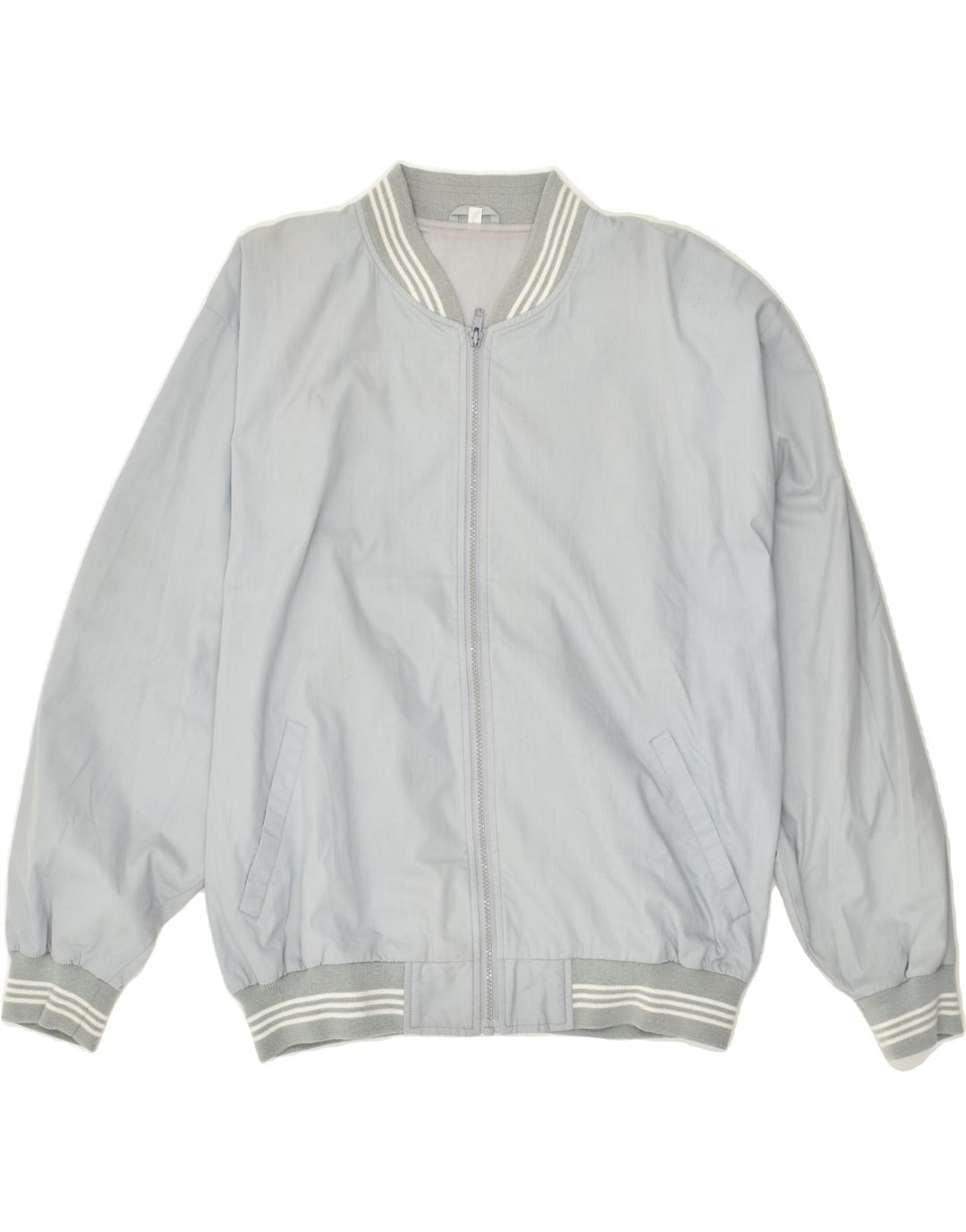 VINTAGE Mens Bomber Jacket IT 54 2XL Blue Cotton | Vintage Vintage | Thrift | Second-Hand Vintage | Used Clothing | Messina Hembry 