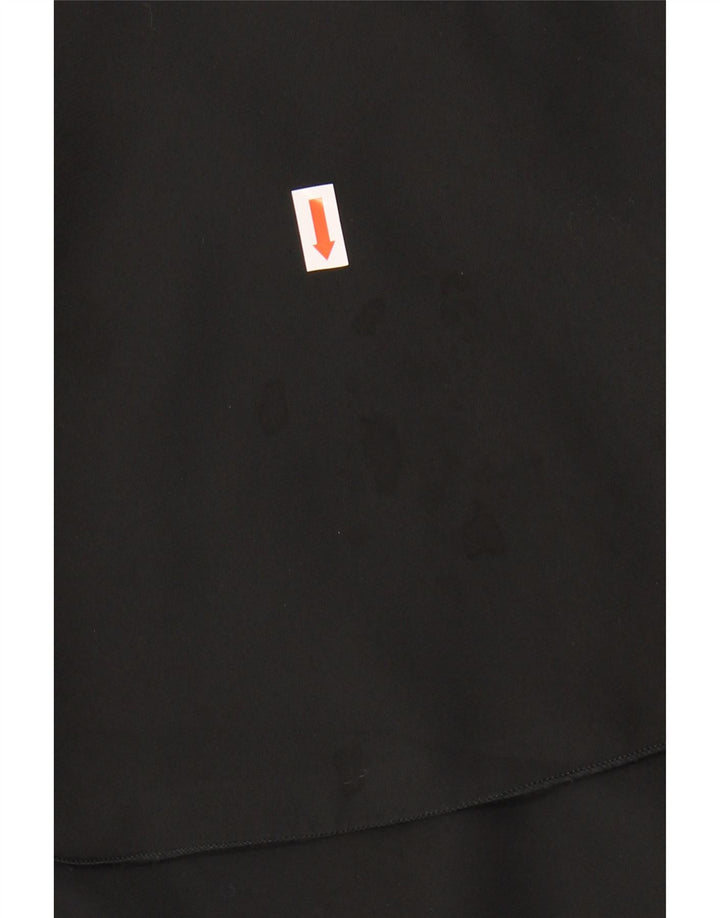 Vintage Damen Stufenrock W28 Mittelschwarzes Polyester