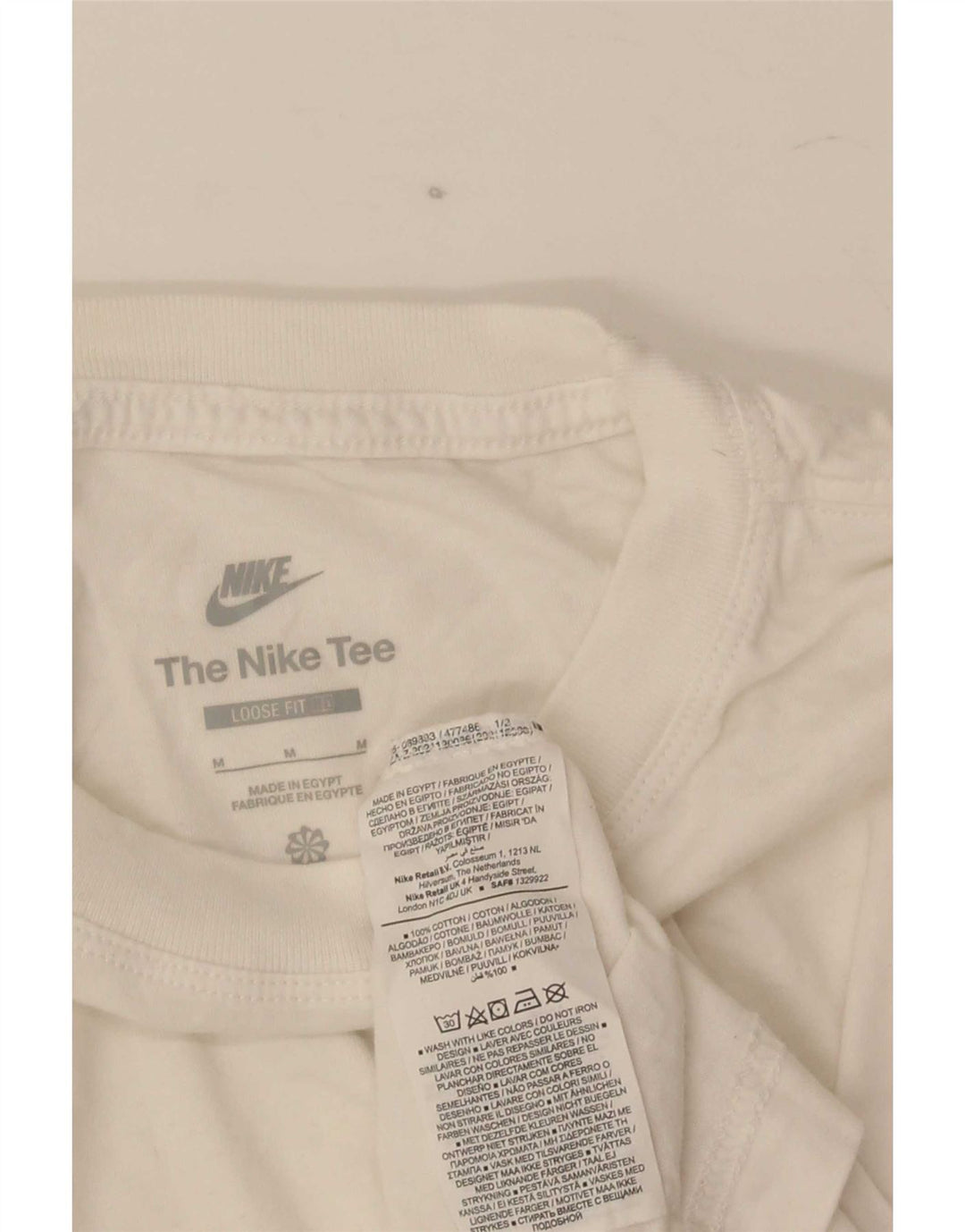 Nike Herren-T-Shirt mit lockerer Passform, mittelweiße Baumwolle