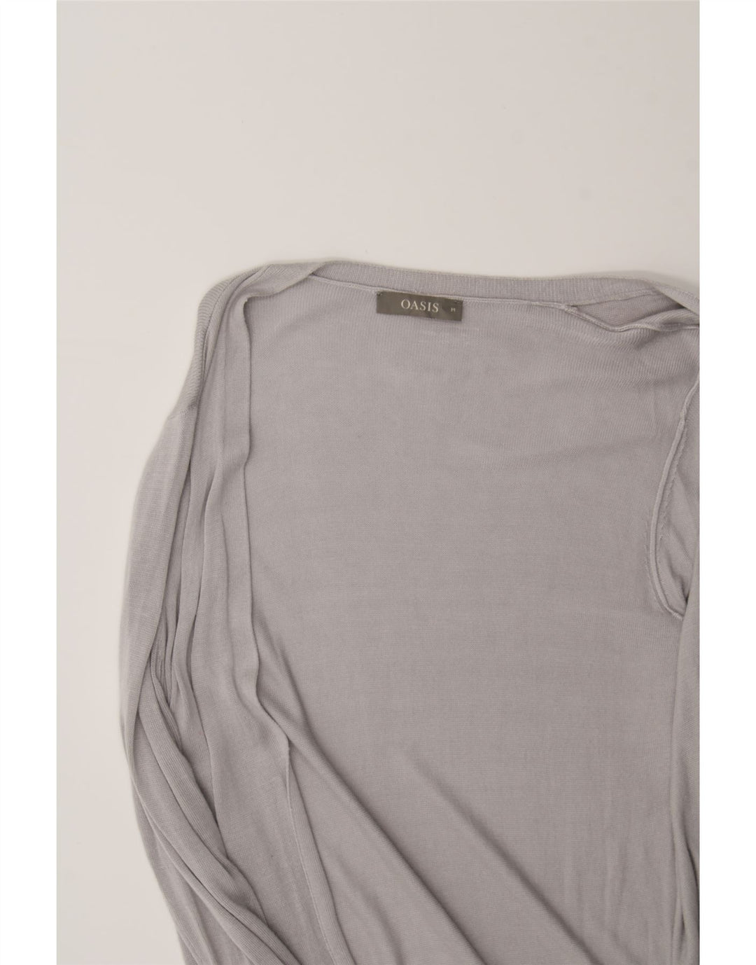 OASIS Womens Longline Open Cardigan Sweater UK 12 Medium Grey Viscose Vintage Oasis and Second-Hand Oasis from Messina Hembry 