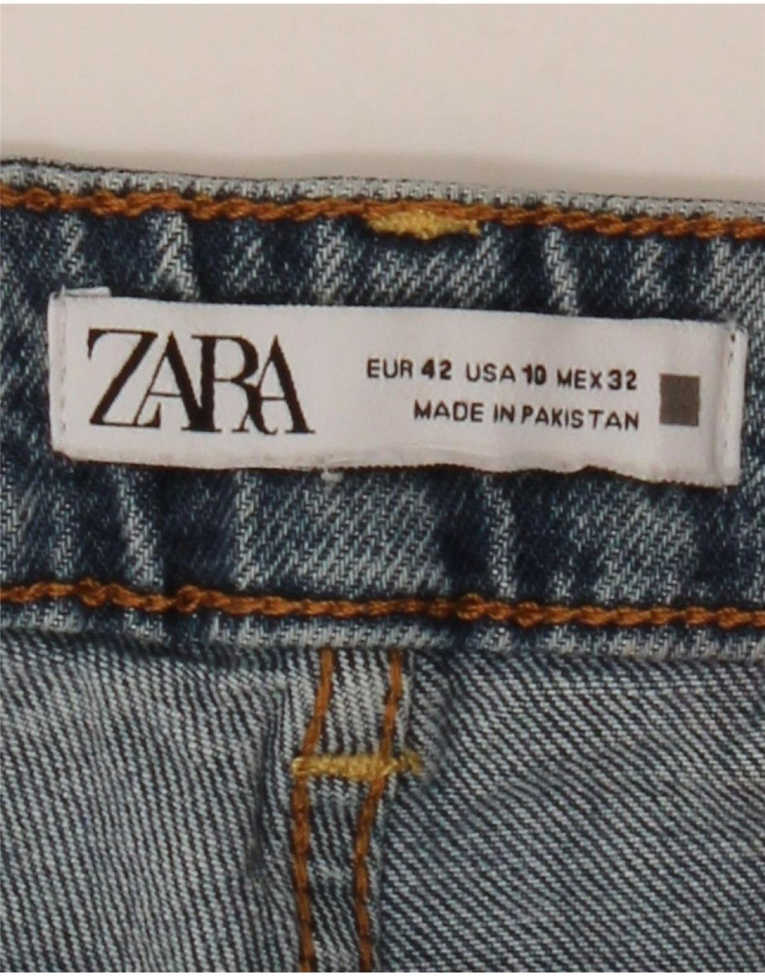 ZARA Damen Straight Jeans EU 42 Large W32 L26 Blau