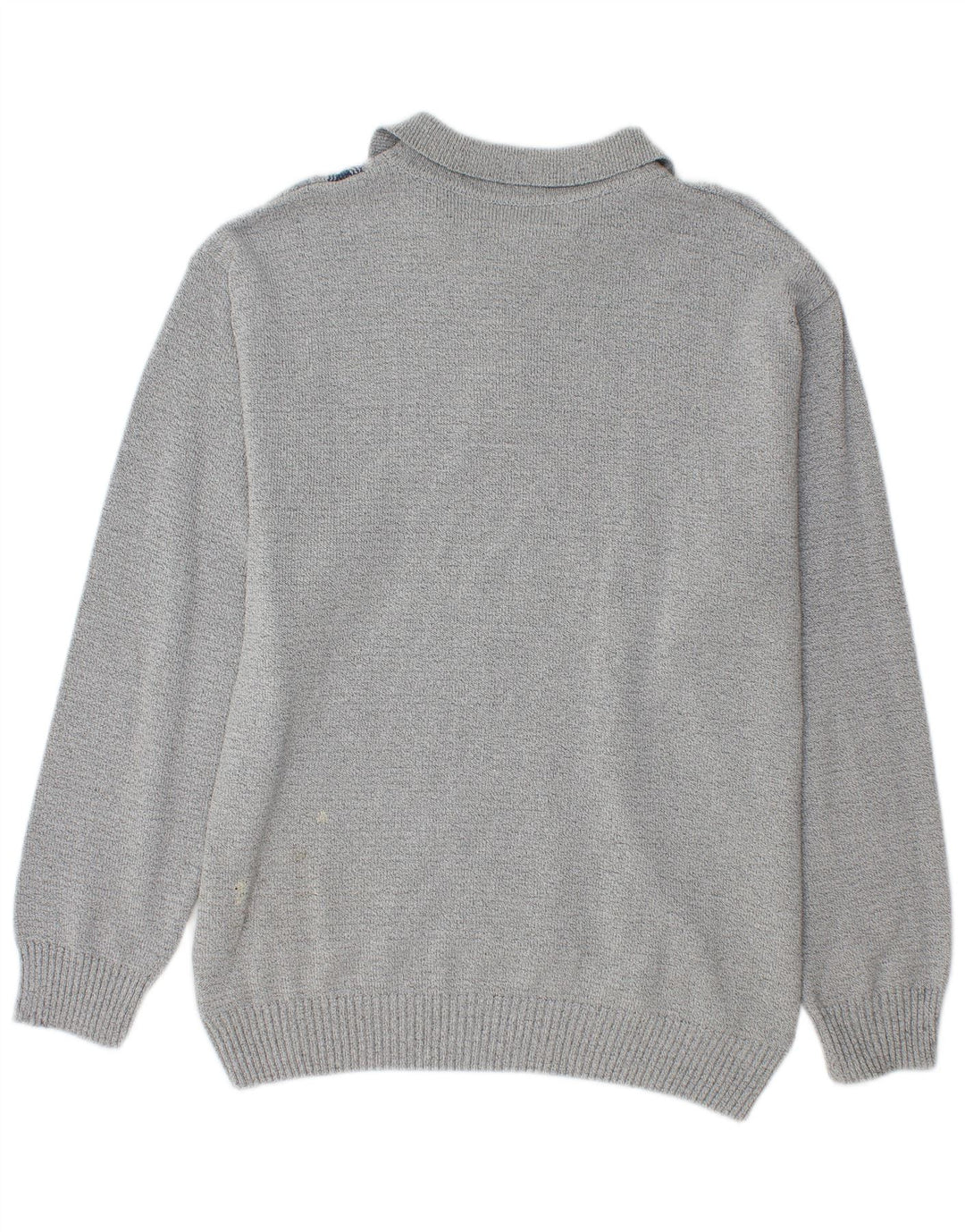 Vintage Herren Rollkragenpullover Pullover mittelgrau geometrisch