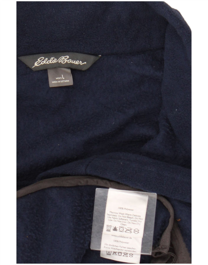 Eddie Bauer Herren Fleecejacke UK 40 Large Marineblau Polyester