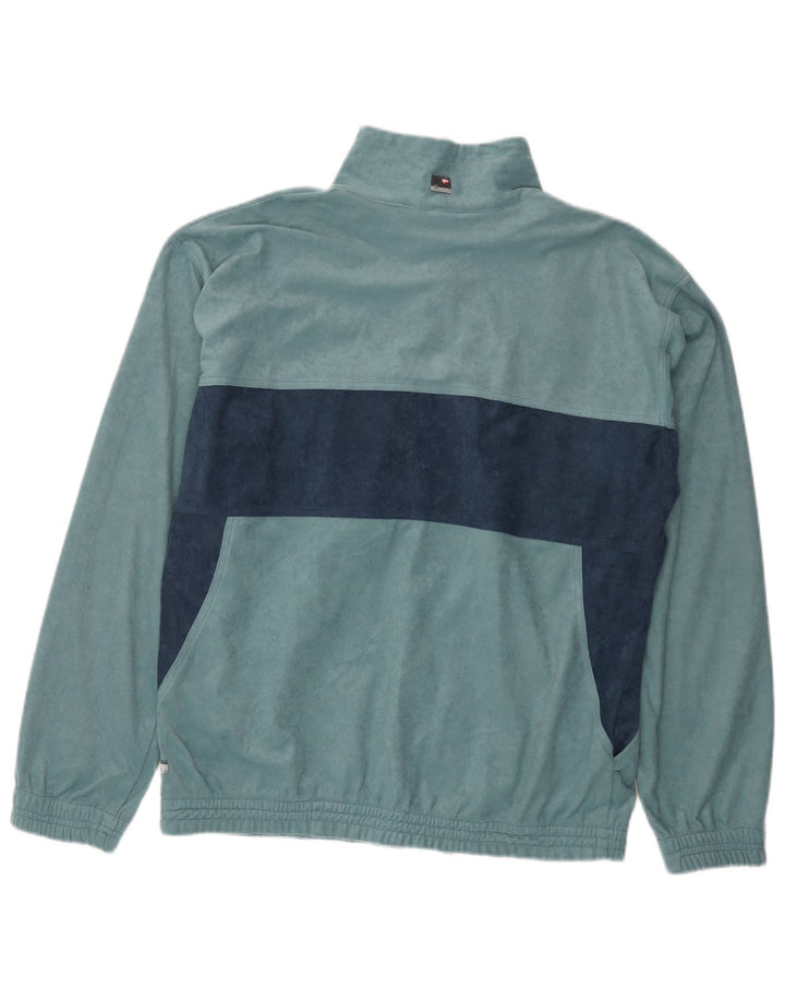 Mc Kees Herren-Trainingsanzugoberteil, mittelblaues Farbblock-Polyester