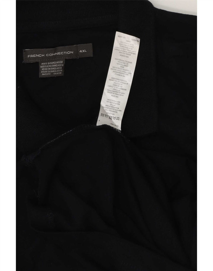 French Connection Herren-Poloshirt 4XL aus marineblauer Baumwolle
