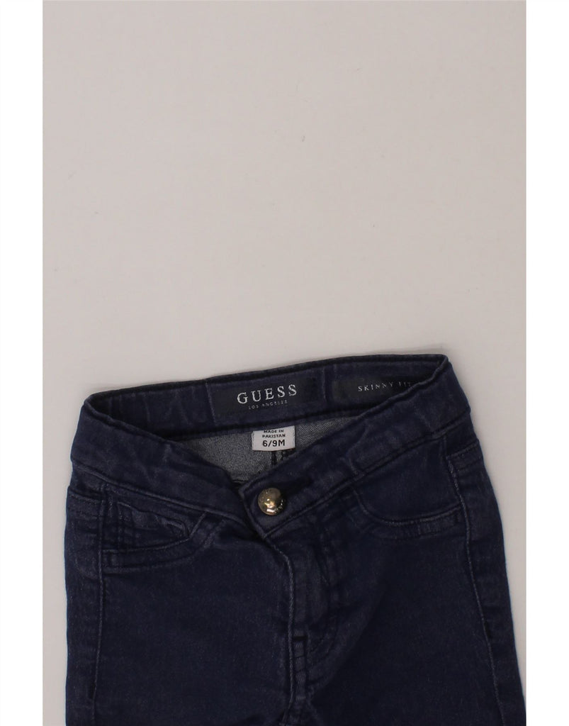 GUESS Baby Girls Skinny Jeans 6-9 Months W16 L8 Navy Blue Vintage Guess and Second-Hand Guess from Messina Hembry 