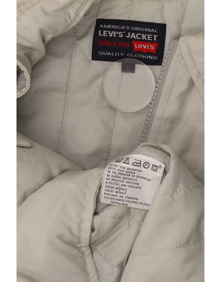 Levi's Herren Utility Jacke UK 40 Large Grau Polyamid