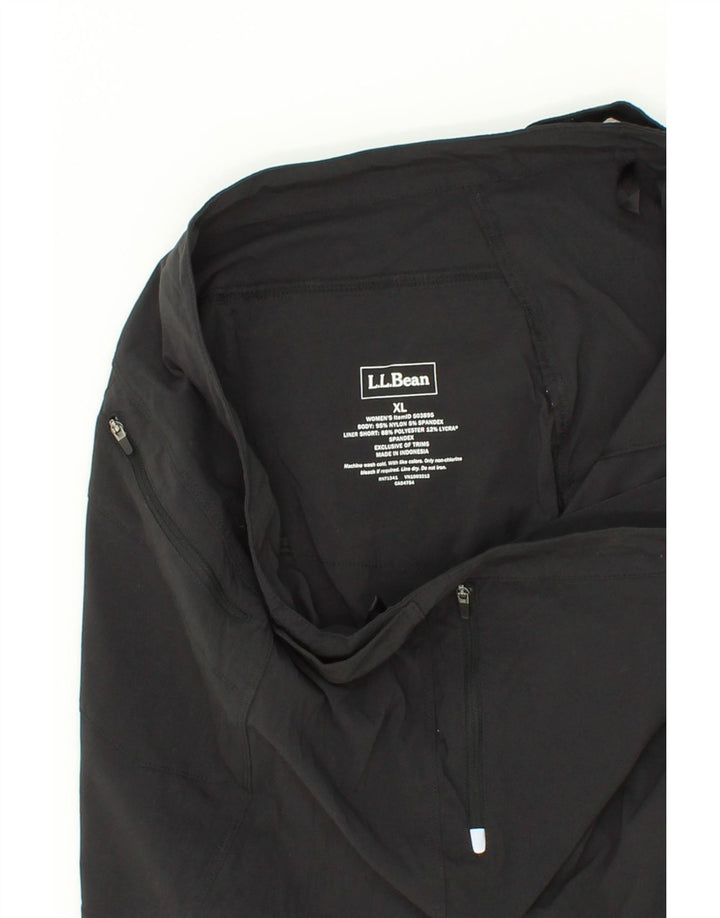 L.L.BEAN Womens Cargo Bermuda Shorts XL W38  Black Nylon Vintage L.L.Bean and Second-Hand L.L.Bean from Messina Hembry 