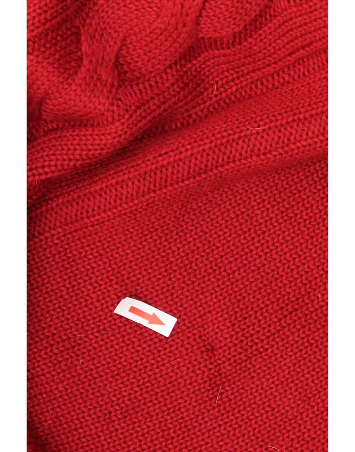 Daniel Hechter Herren-Pullover mit Rundhalsausschnitt, 4XL, bordeauxrote Wolle