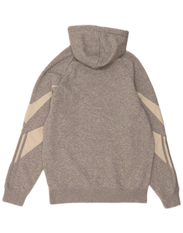 Adidas Herren Kapuzenpullover XS Grau Colourblock Baumwolle