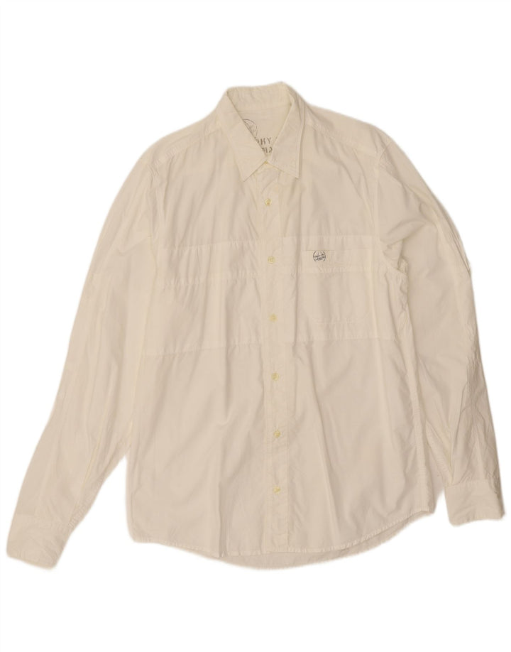 Murphy & Nye Herren-Sailmakers-Hemd, groß, cremefarbene Baumwolle