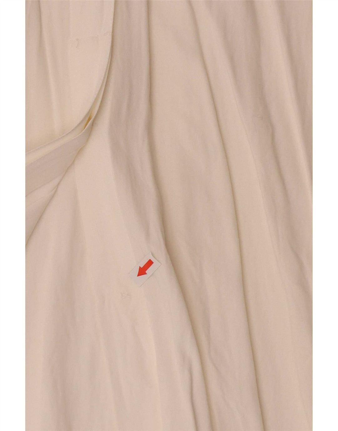 Benetton Damen-Hemdbluse in Übergröße, IT 44, mittlere, cremefarbene Viskose