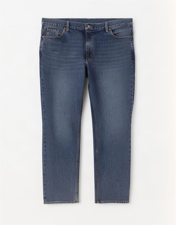 Lee Herren Straight Jeans W38 L32 Blaue Baumwolle