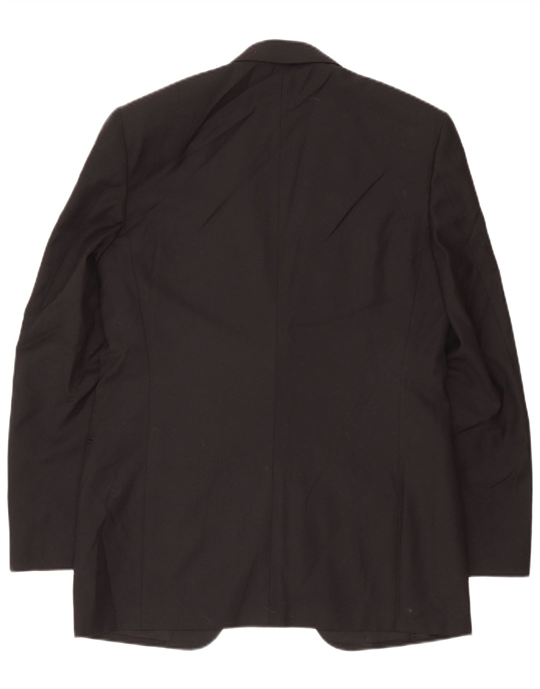 Canali Herren Longline 1-Knopf-Blazerjacke IT 48 Mittelschwarze Schurwolle