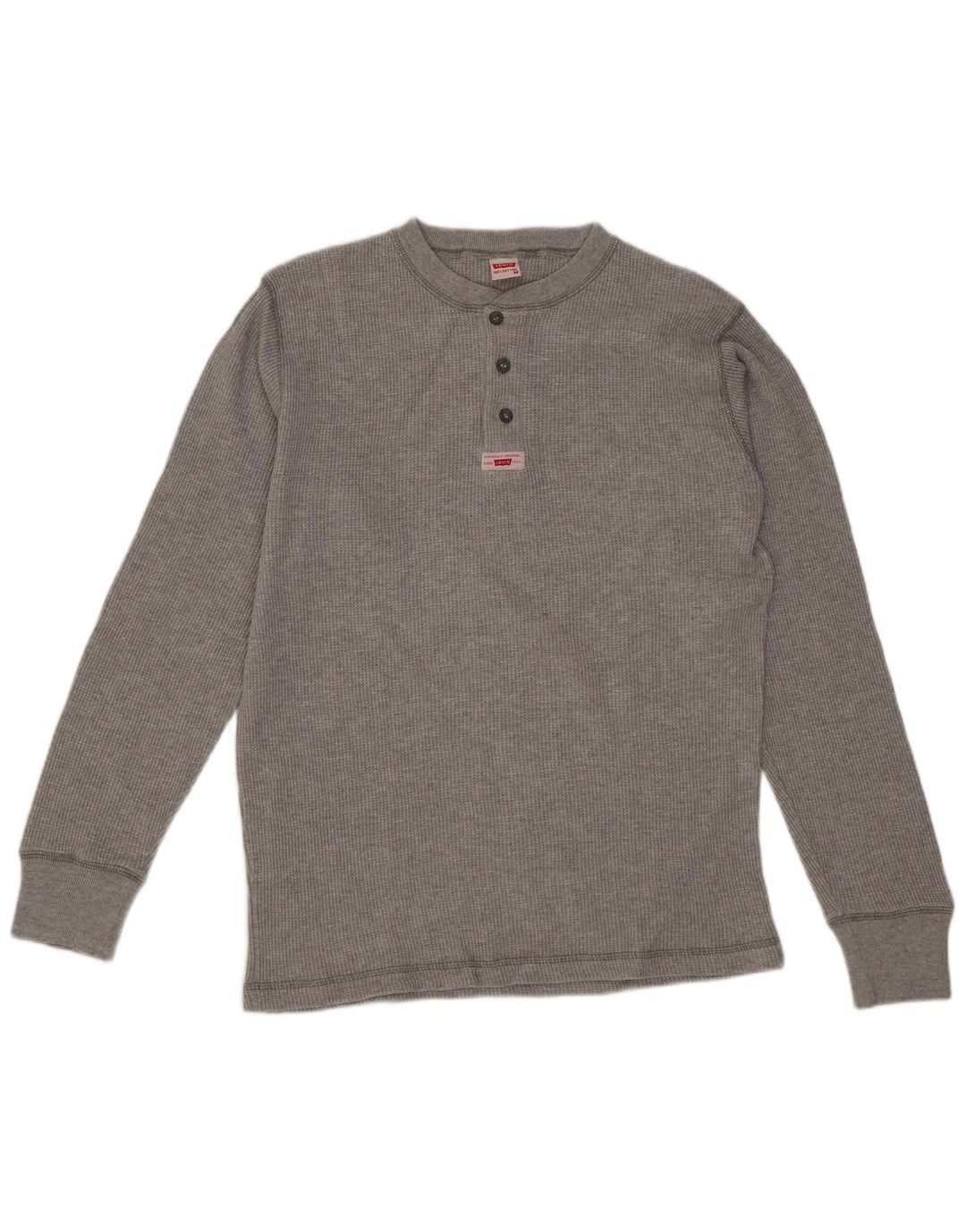 Levi's Herren-Oberteil aus langärmliger mittelgrauer Baumwolle