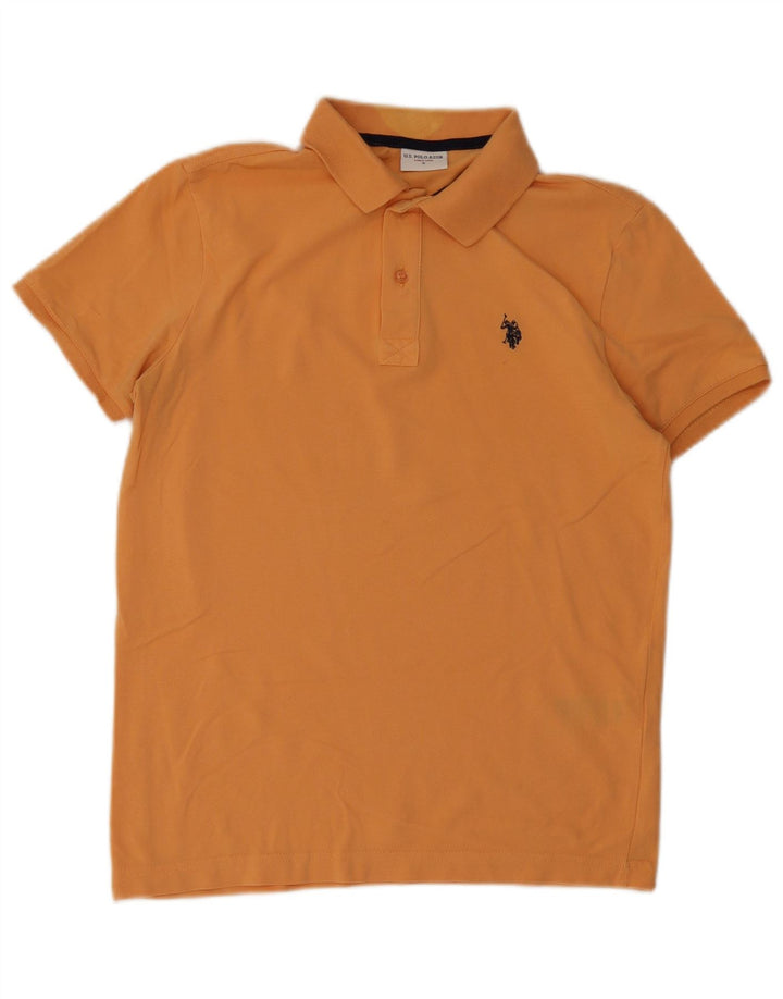 US Polo Assn Herren-Poloshirt, Größe S, Orange, Baumwolle
