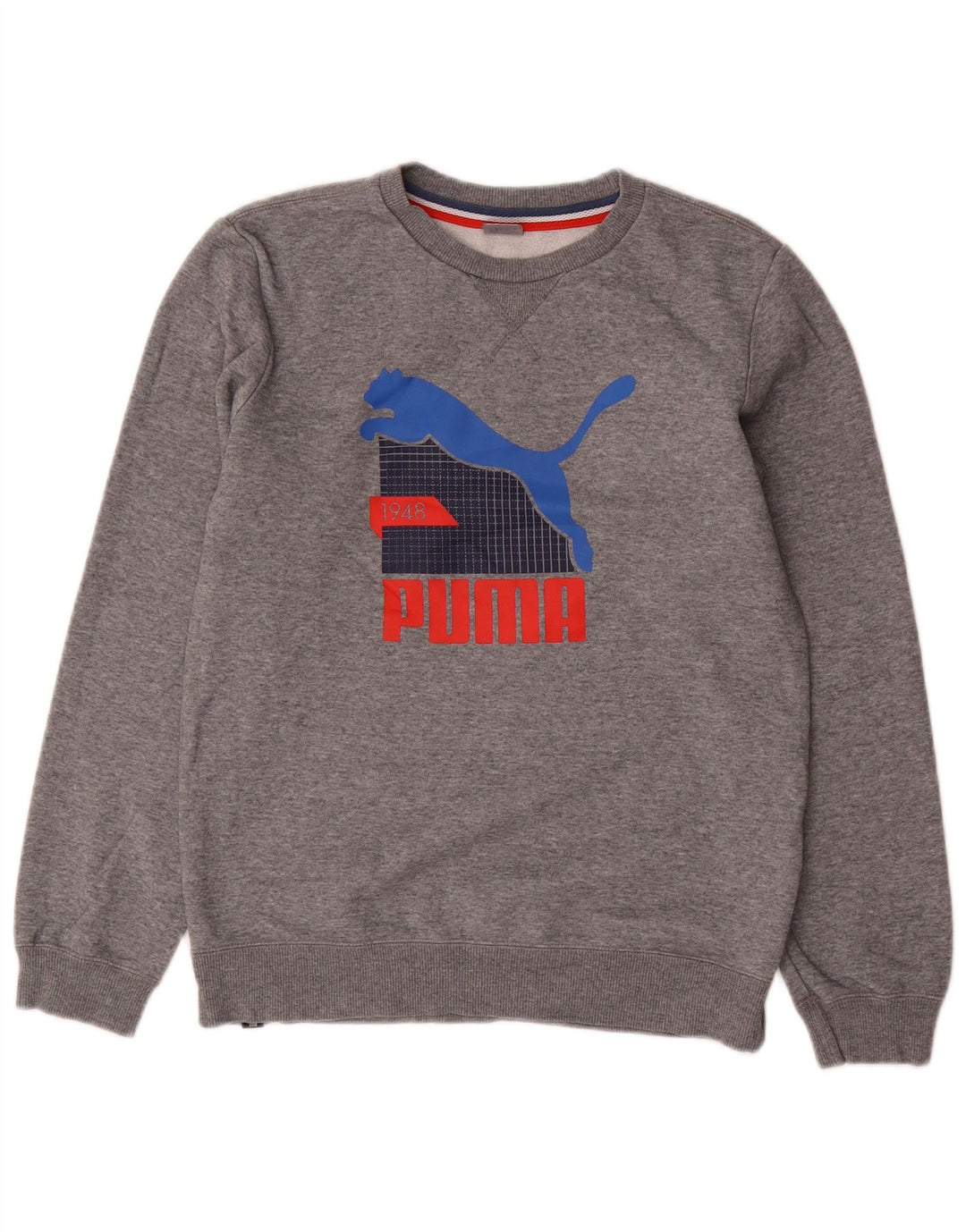 PUMA Jungen Graphic Sweatshirt Pullover 13-14 Jahre Grau