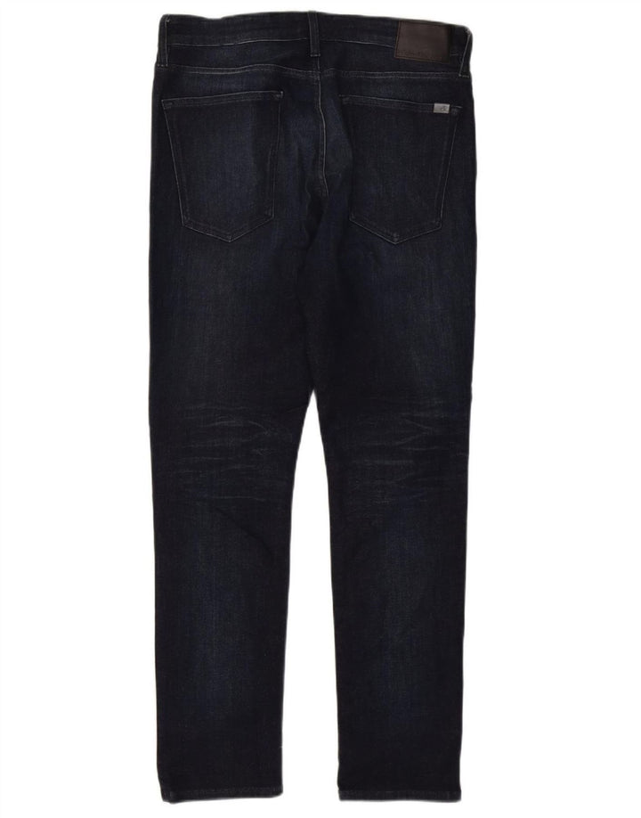CALVIN KLEIN Herren Slim Jeans W33 L32 Marineblaue Baumwolle