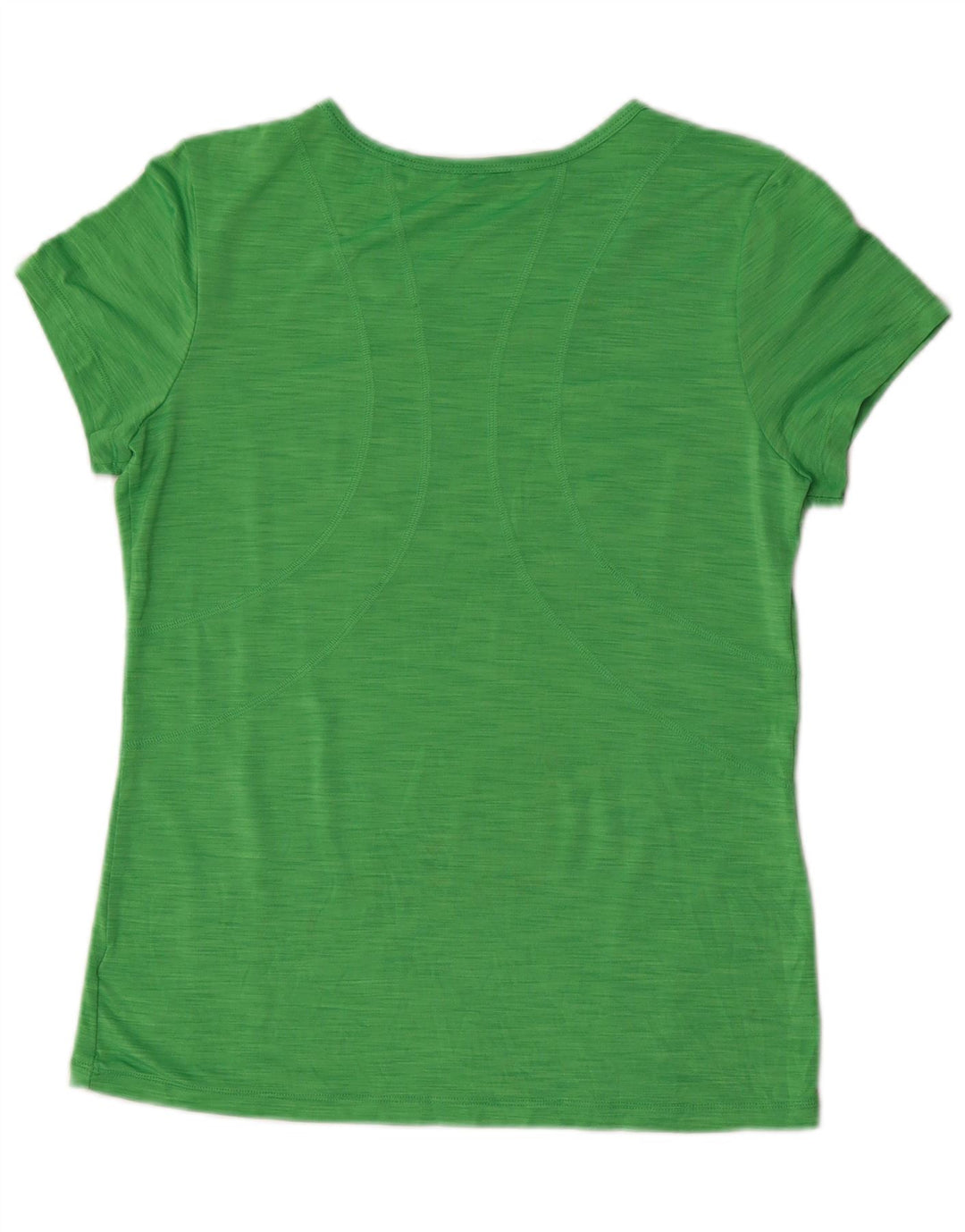 Reebok Damen T-Shirt Top UK 12 Mittelgrün geflecktes Polyester