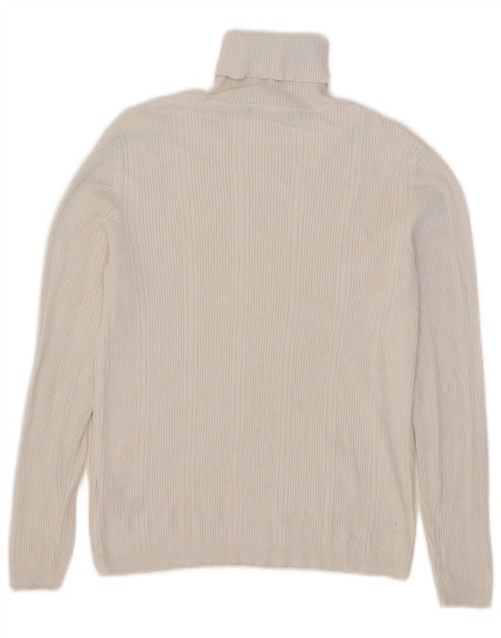 Marks & Spencer Rollkragenpullover für Damen, UK 12, mittelweiße Viskose