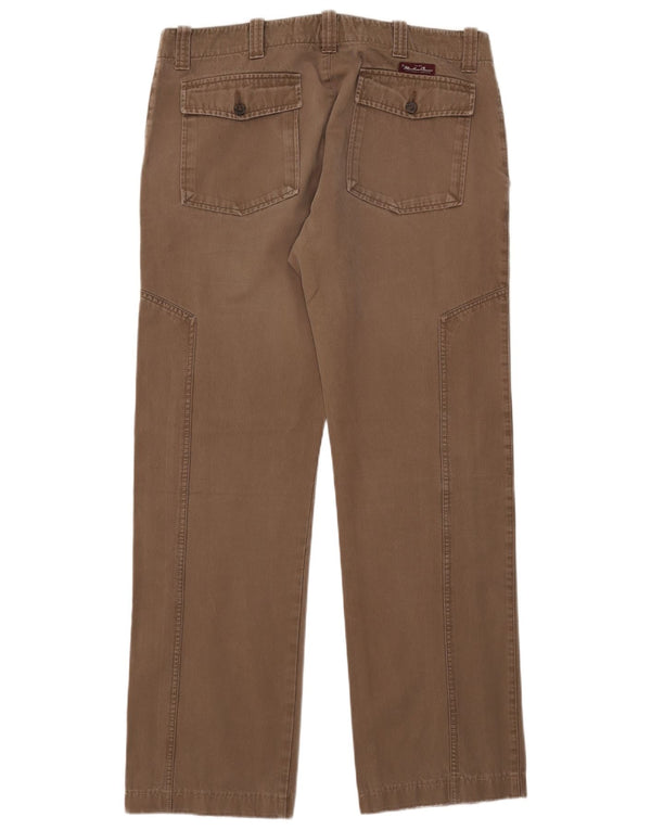 Marlboro Classics Gerade Chinohose für Herren, W30, L33, braune Baumwolle