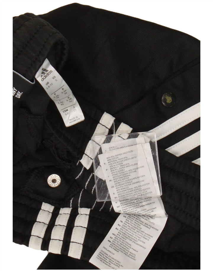 ADIDAS Damen Trainingshose UK 8/10 Small Schwarz Polyester