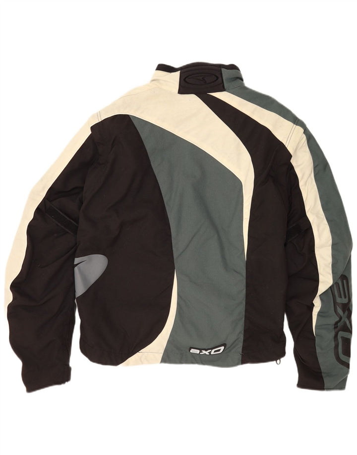 AXO Herren Graphic Racer Jacke UK 44 2XL Schwarz Colourblock Polyester