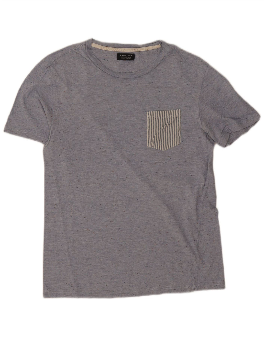 Zara Herren T-Shirt Top Small Blau meliert