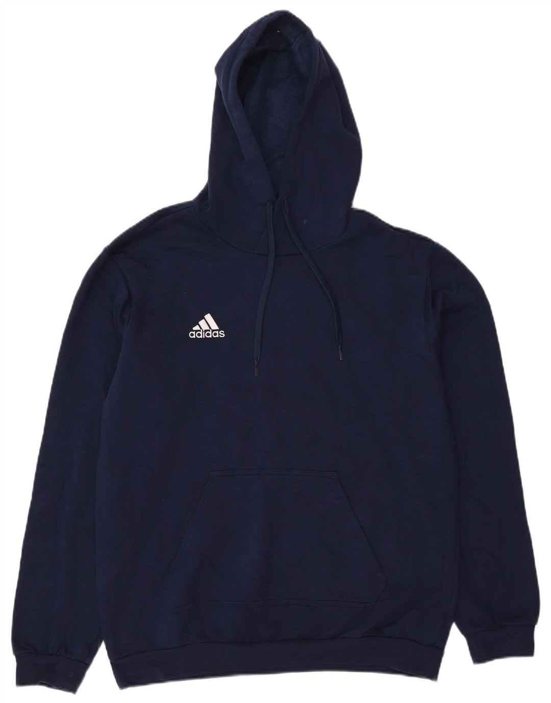 Adidas Herren Kapuzenpullover aus mittelblauer, marineblauer Baumwolle