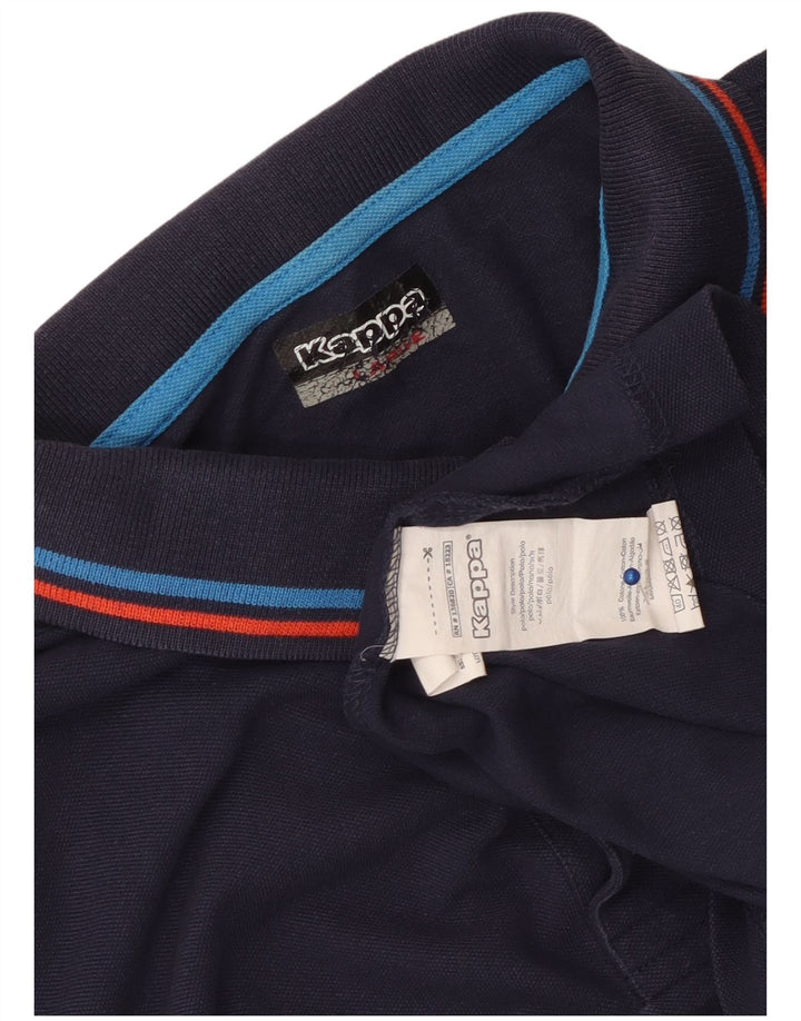 Kappa Herren-Poloshirt, große marineblaue Baumwolle
