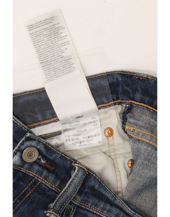 Levi's Herren Distressed Slim Jeans W32 L27 Blaue Baumwolle
