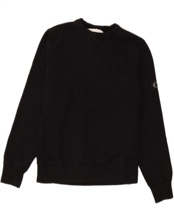 Calvin Klein Herren Sweatshirt Pullover XS Schwarz Baumwolle