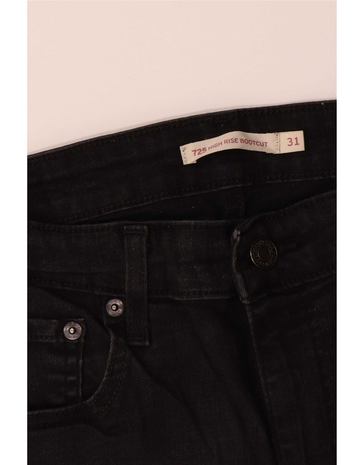 Levi's Damen 725 Bootcut-Jeans mit hohem Bund, W31 L30, schwarze Baumwolle