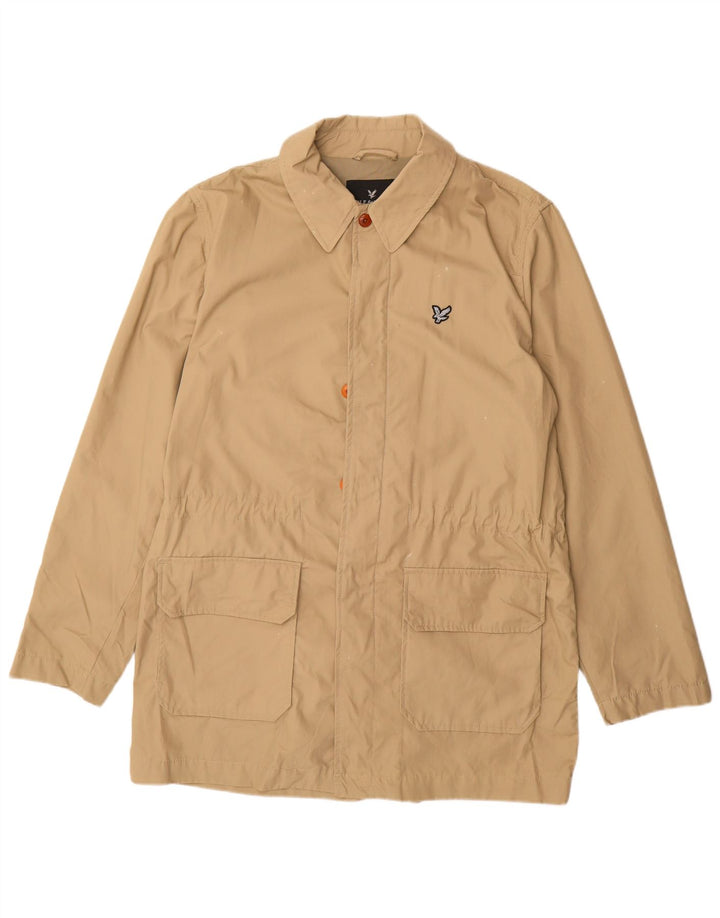 LYLE & SCOTT Herren-Utility-Jacke UK 40 Large Beige Baumwolle