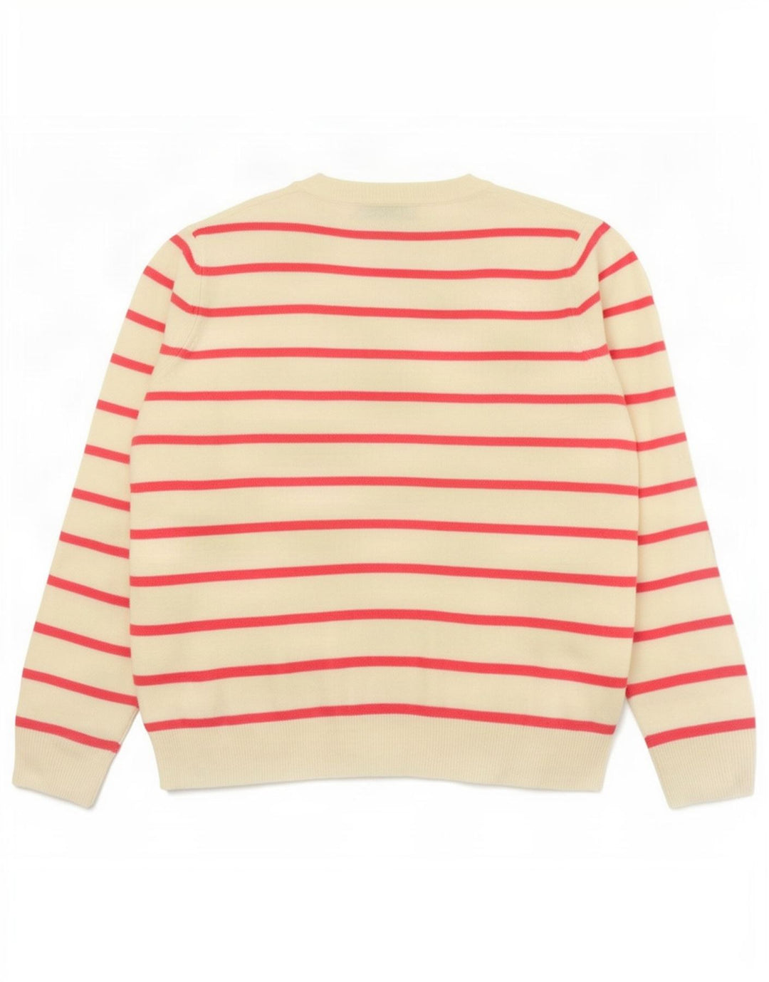 Marks & Spencer Damen-Pullover mit V-Ausschnitt, Gr. 14, Mittelrosa gestreift