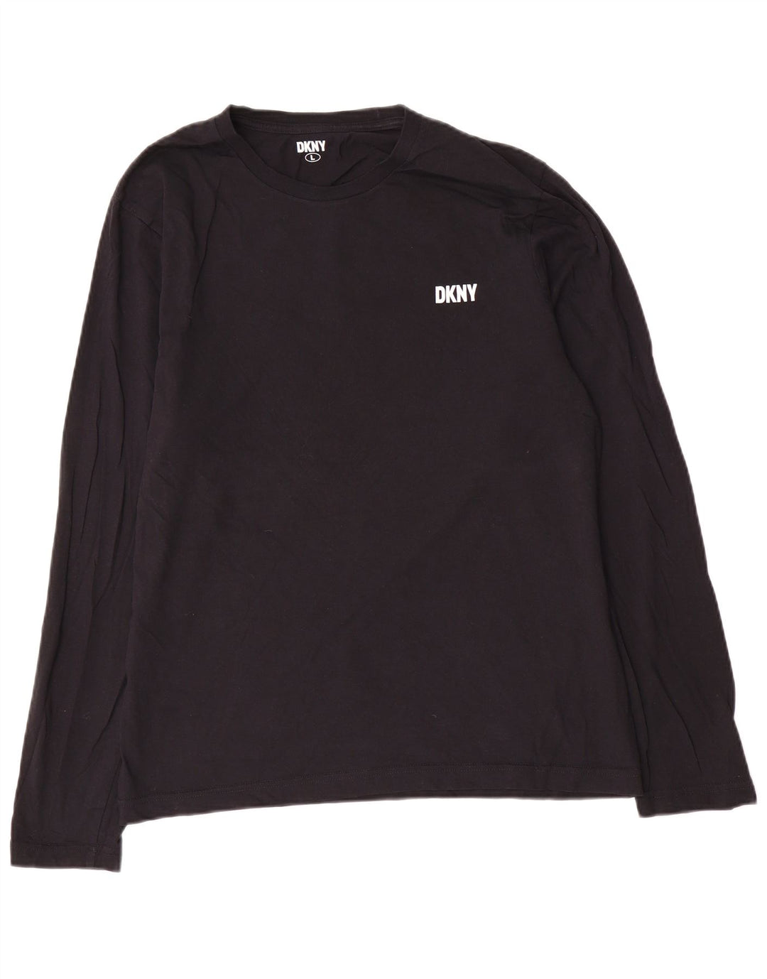 Dkny Herren-Top, langärmelig, groß, schwarze Baumwolle