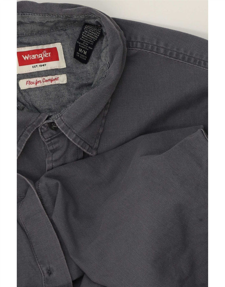 Wrangler Herren-Kurzarmhemd aus Baumwolle in mittlerem Marineblau