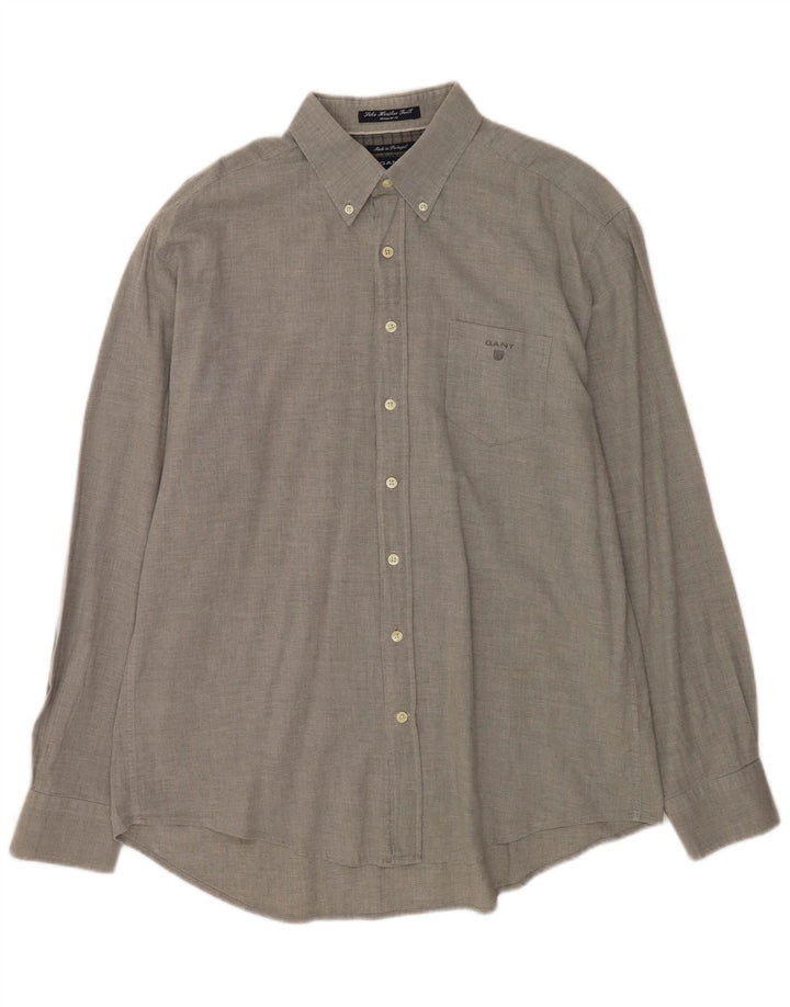 Gant Herren Regular Fit Hemd XL Grau Baumwolle