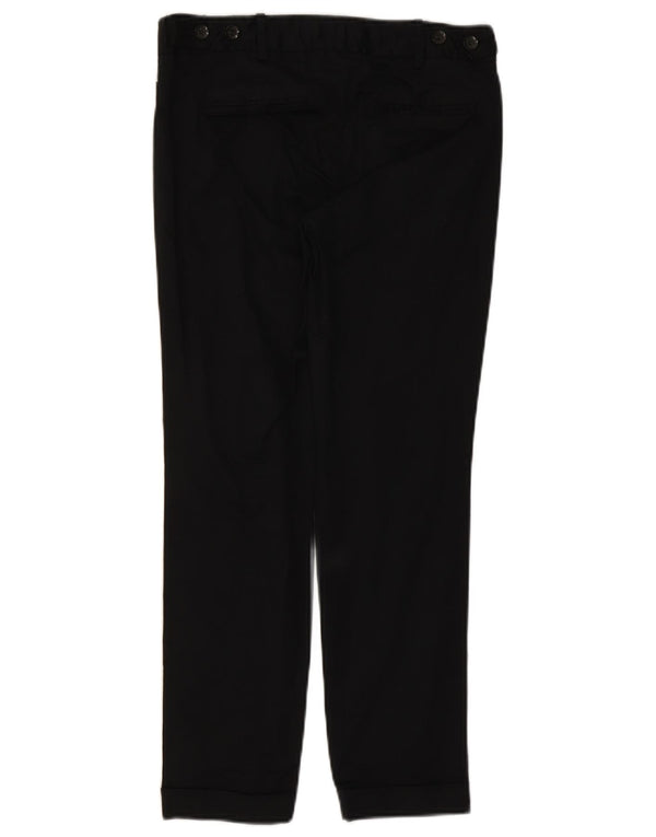 Zara Damen Slim Freizeithose EU 36 XS W26 L27 Schwarze Baumwolle