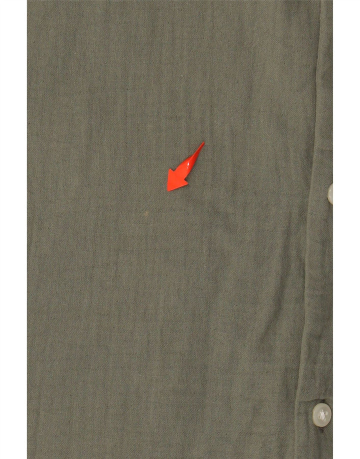 JACK & JONES Herren-Kurzarmhemd, groß, Khaki, Baumwolle