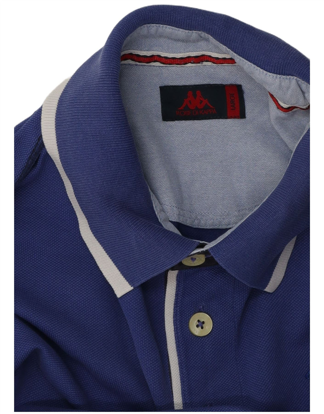 KAPPA Herren Langarm-Poloshirt, Größe L, Blau