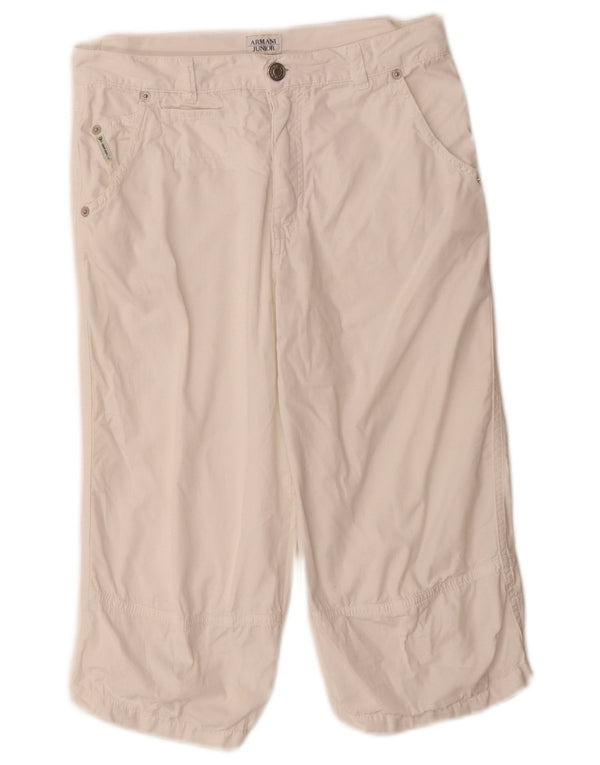 Armani gerade Caprihose für Jungen, 10–11 Jahre, W26, L17, weiße Baumwolle