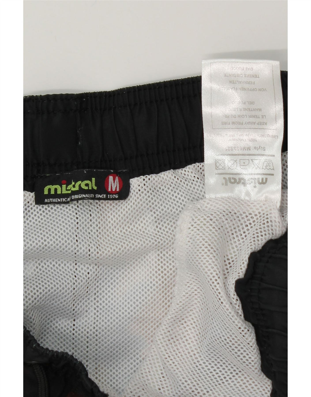 Mistral Herren-Badeshorts mit Grafik, mittelgroß, mehrfarbig, Polyester