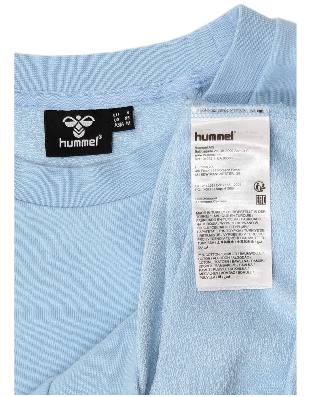 Hummel Herren-Sweatshirt mit Grafik, Größe S, Blau, Baumwolle