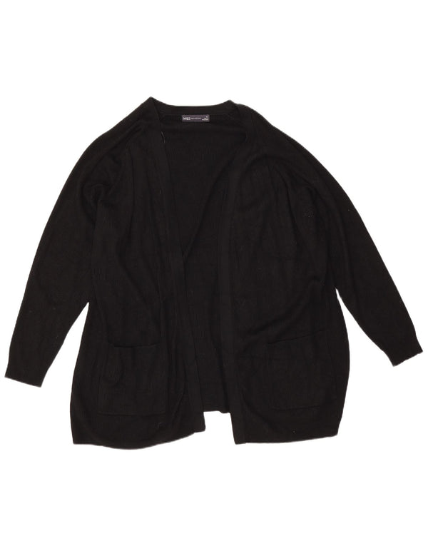 Marks & Spencer Offener Damen-Cardigan-Pullover UK 18 XL Schwarze Viskose