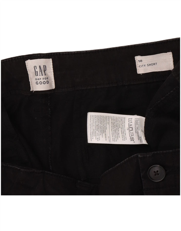 Gap Damen Chinoshorts US 10 Large W32 Schwarze Baumwolle