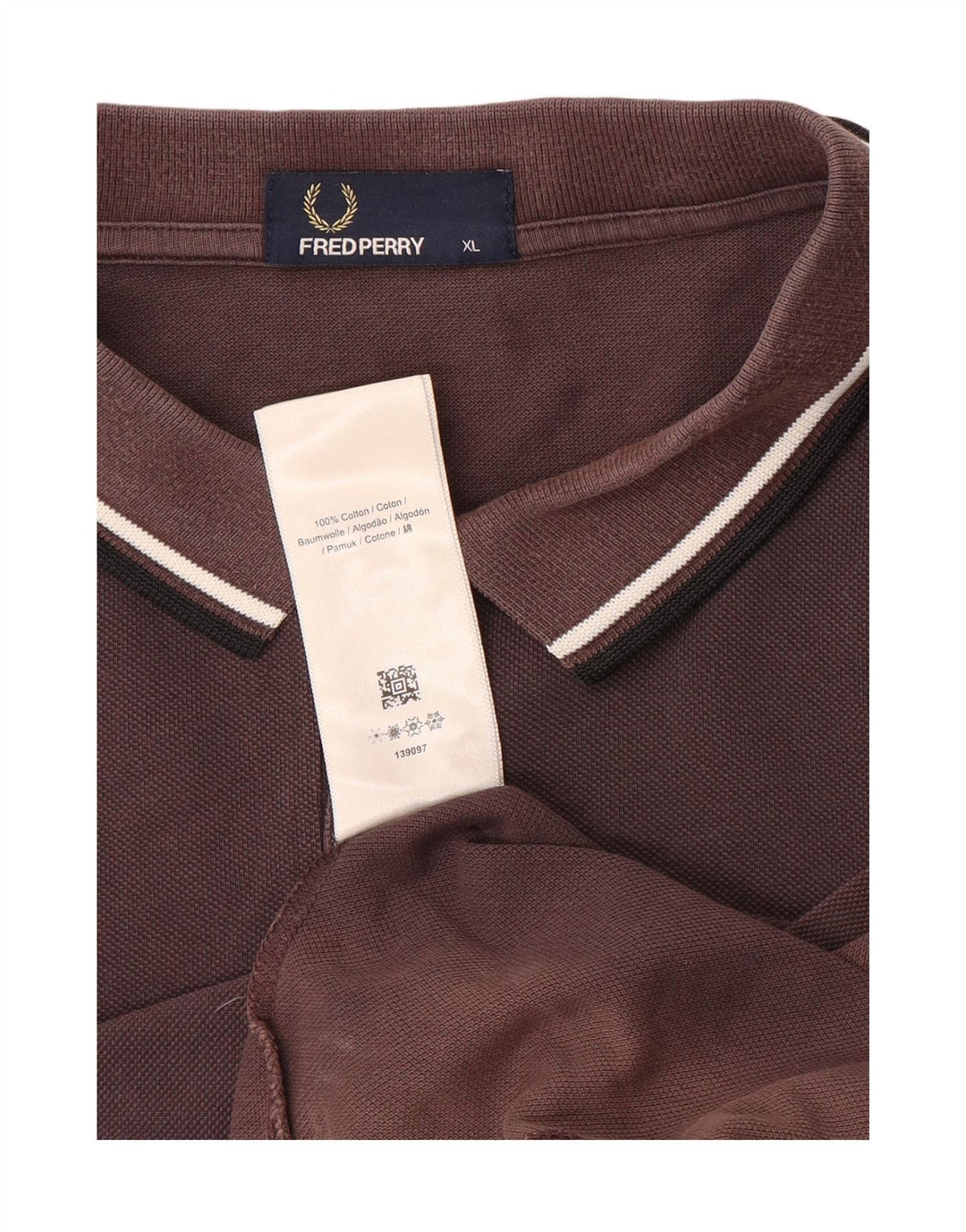 Fred Perry Herren Poloshirt XL Braun Baumwolle