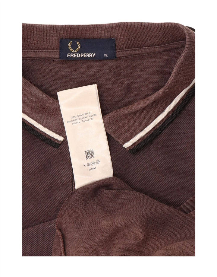 Fred Perry Herren Poloshirt XL Braun Baumwolle